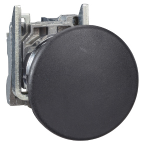 Schneider Electric 22mm Pushbutton; Mushroom (40mm); Black; 1NO; Momentary